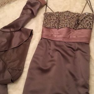 Long evening gown with matching bolero